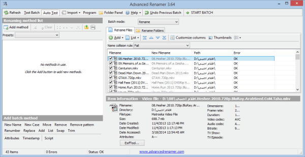 صورة لـ أفضل برامج الكمبيوتر الجديدة (أكثر من 35 برنامج) 2 | Advanced Renamer Portable-DzTechs